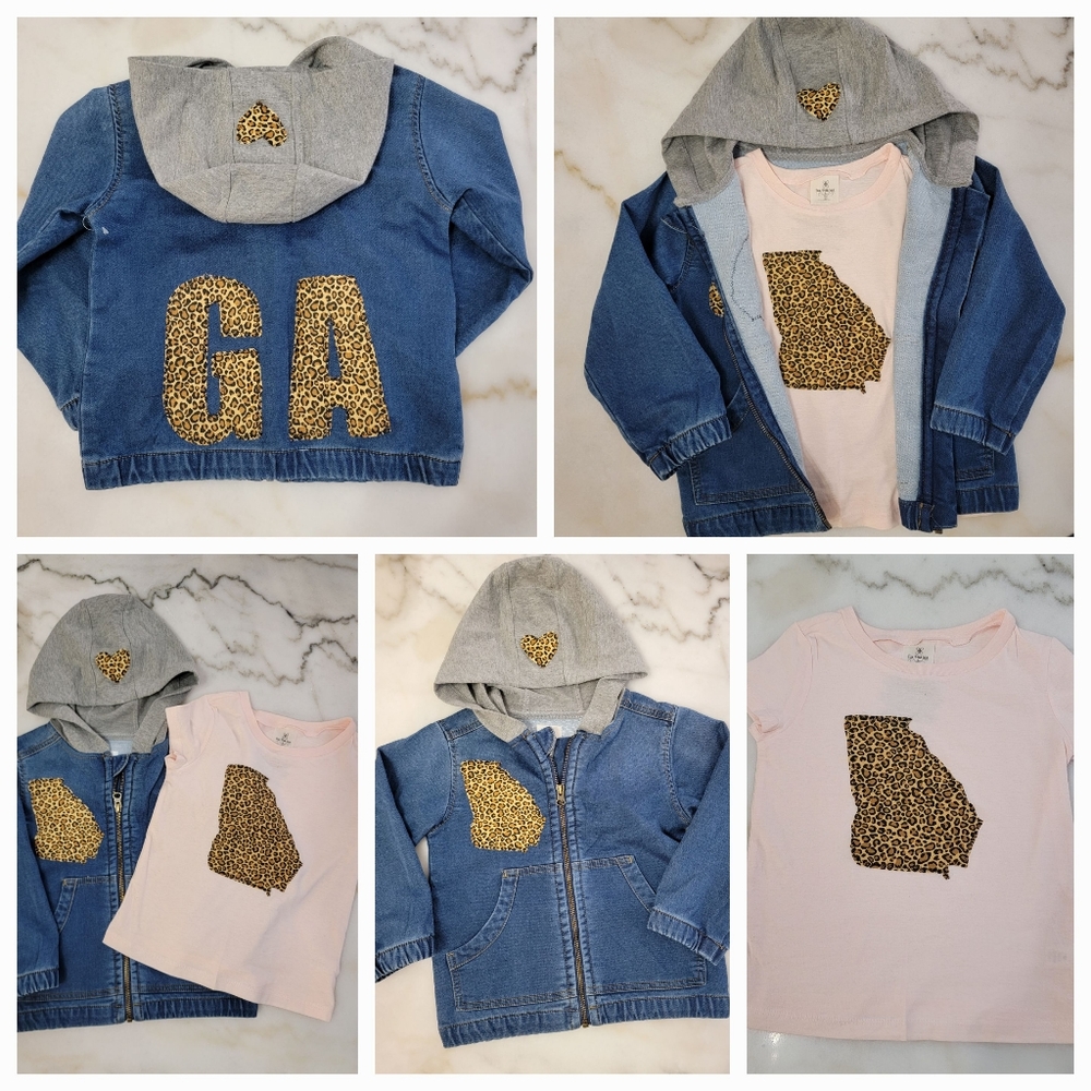 Leopard Georgia Denim Jacket and Tee